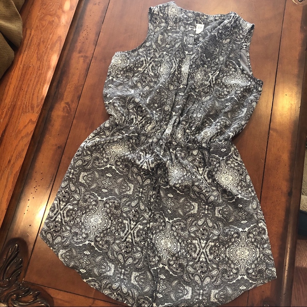 Gap Pintuck Tie-Waist Shirtdress Grey